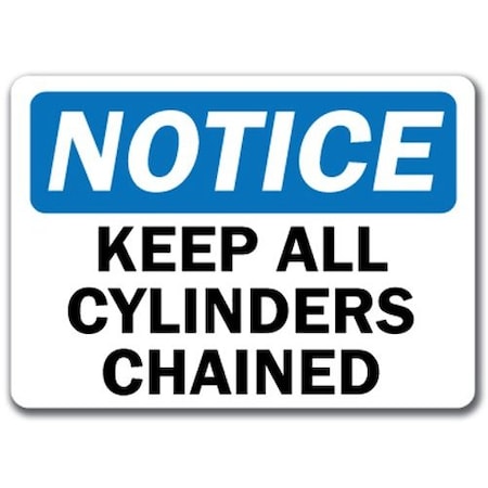 Signmission Safety Sign, 14 in Height, Plastic, 10 in Length, Cylinders NS-Cylinders